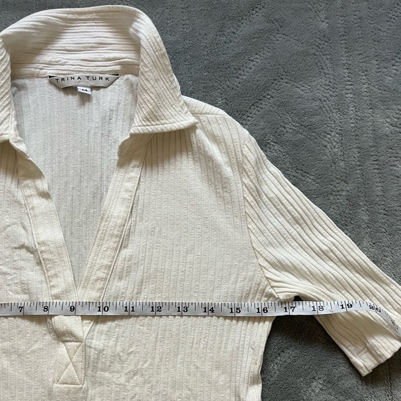 Trina Turk Ribbed Blouse - Picture 8 of 9
